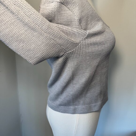 Fabletics Waffle Knit Long Sleeve Cropped Workout Shirt - Picture 9 of 14